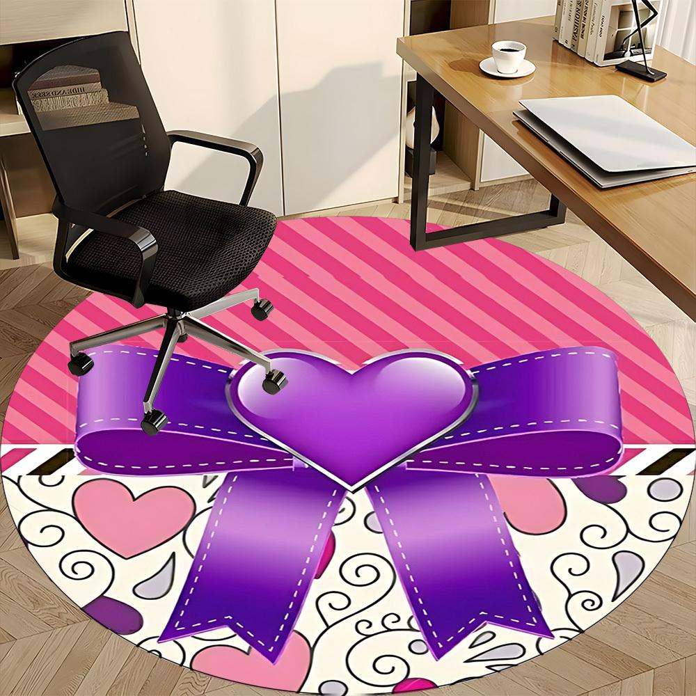 1pc Heart Bow Carpet for Office, Non-slip, Soft and Durable Office Rug, Perfect for Office Yy260128089