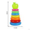 Kids Bath Tub Floating Toy Set - 7 Colorful Nesting Rings with a Cute , Birthday Gift