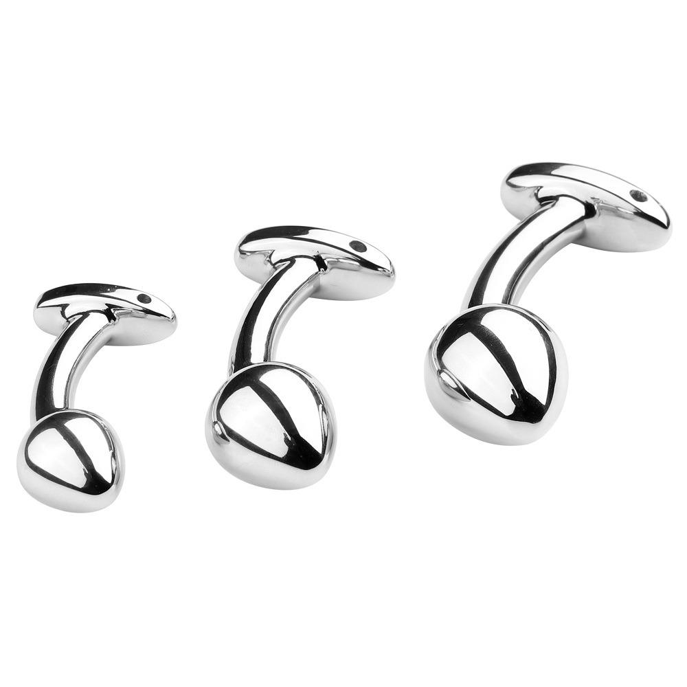 Metal Beads Butt Plug Set Fake Dildo Metal Anal Plug Wearable Insert Sex Toy for Male Female Anal Dilation G-spot Anal Plug