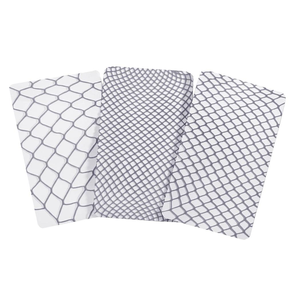 LittleForBig Netzstrumpfhosen Leggings [Netzstrumpfhosen] High-Waist Strumpfhosen, 3er-Set (Grau) mit 3 Netzmustern (Groß, Mittel und Klein)