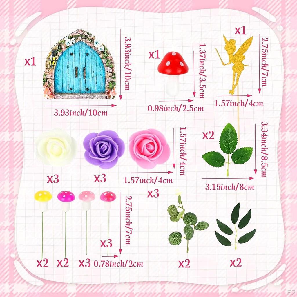 28x Fairy Cake Topper Mini House Cute Centerpieces Cupcake Toppers Birthday Decoration