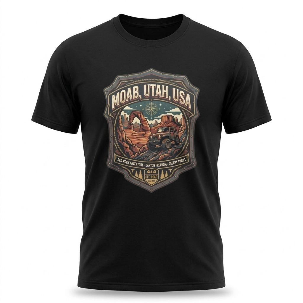 Moab Utah Red Rock Graphic T-Shirt Unisex Travel Tee