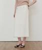Step Around Tweed Fringe H-Line Skirt_Ivory