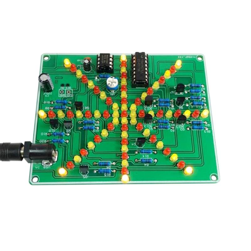 CD4017 + NE555 Flash Light Explosion Flashing LED Suite Self DIY Electronic Kit DIY Explosion Light for Self Assembly