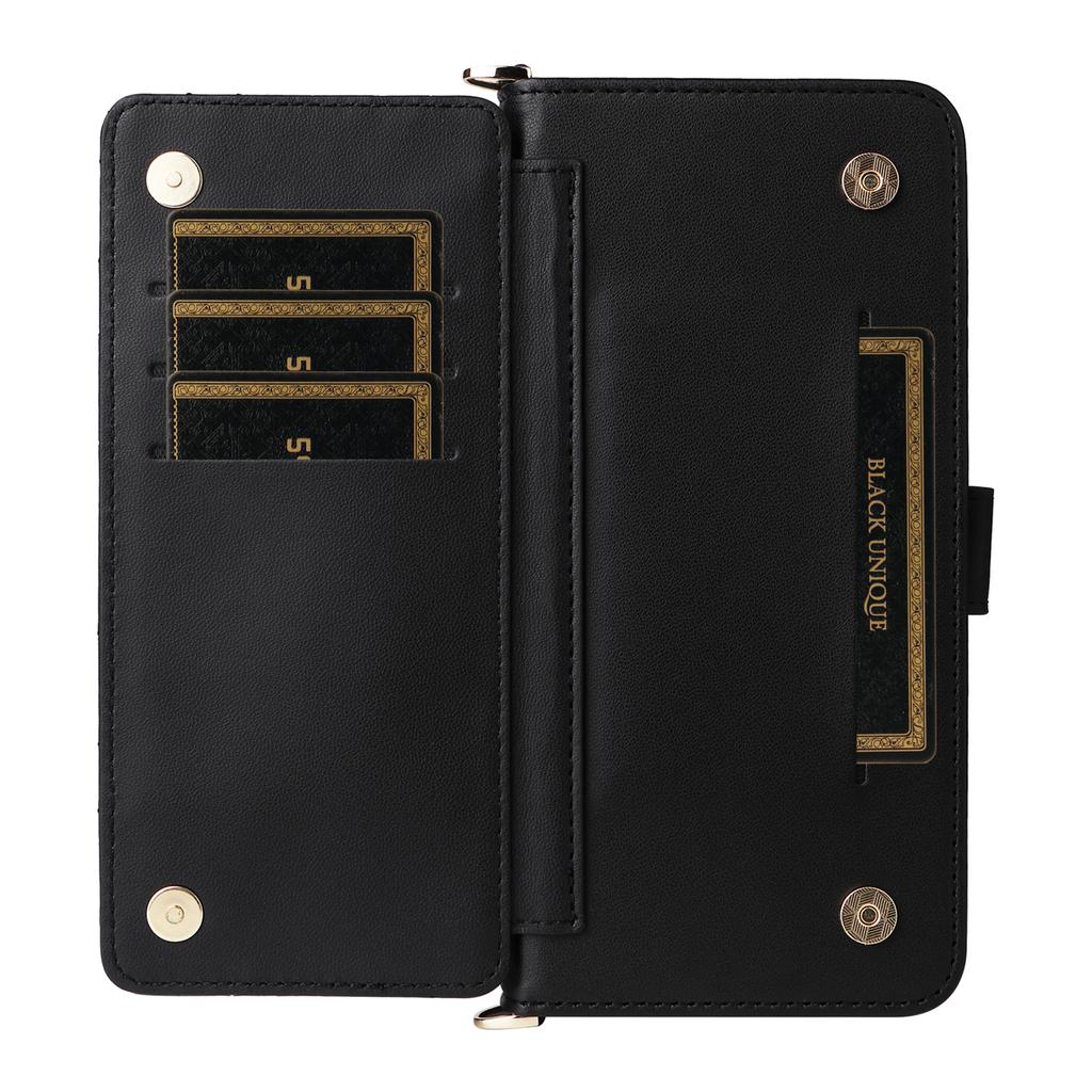 Für Doogee Note 59/Note 59 Pro Hülle mit Schulter-/Handschlaufe Leder Handyhülle Ständer Brieftasche