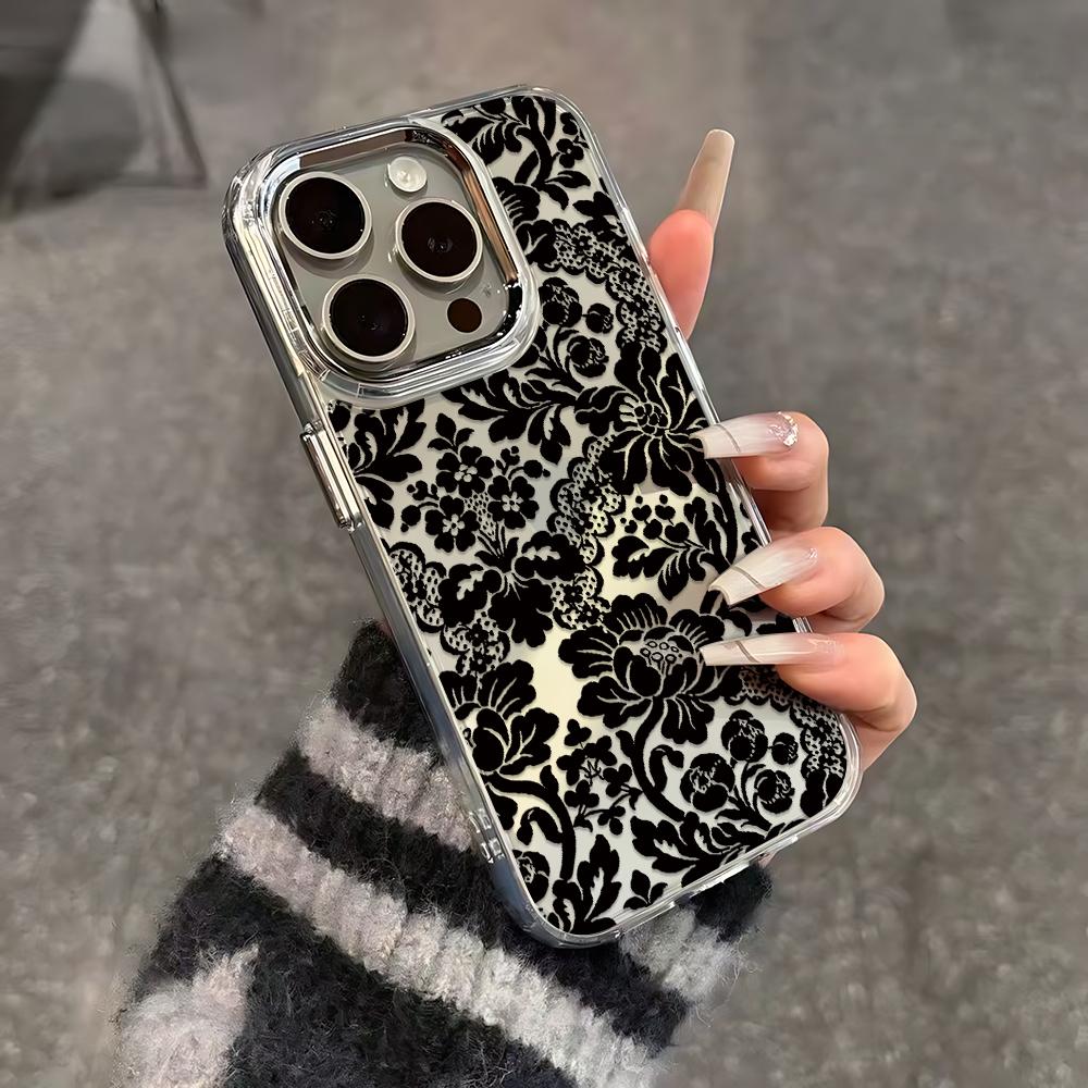 Cool Flower Pattern Phone Case For Iphone 17 17E 16E 14 12 16 Pro Max 11 15 13 Ultra Shockproof Protective Cover Coque