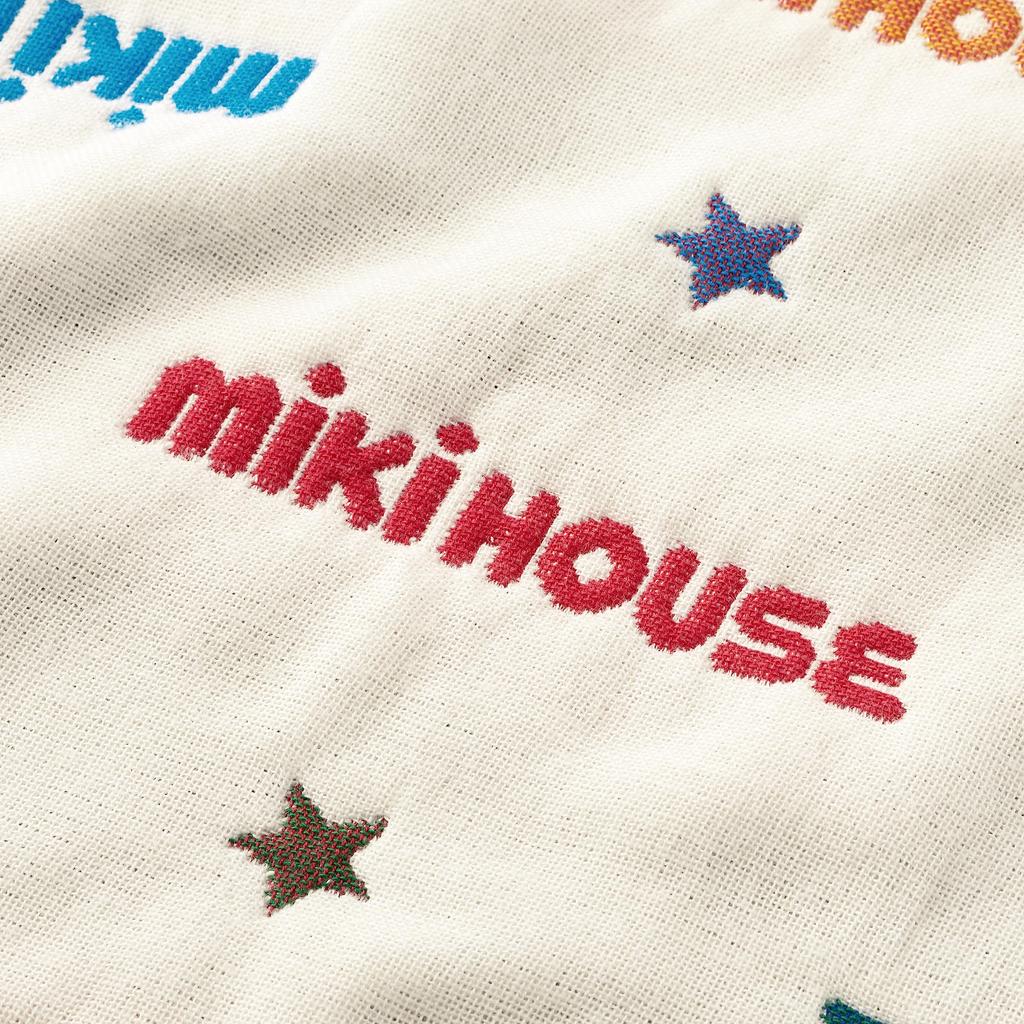 Gauze nap lap made in for baby adult M size x 110 [Miki House] blanket, blanket, logo, blanket, 6-ply weave, gauze, 100% cotton, Japan, boys, girls,