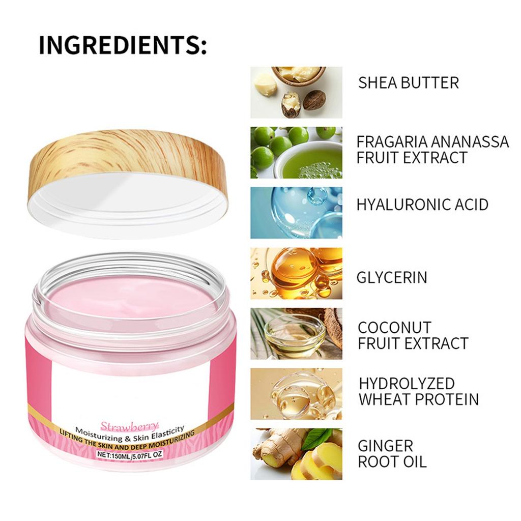 Körperbuttercreme, feuchtigkeitsspendende, straffende und pflegende Körperlotion