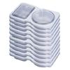 2 Compartment Transparent Dressing Containers with Lids Stackable Storage Snack Containers Disposable for Home School