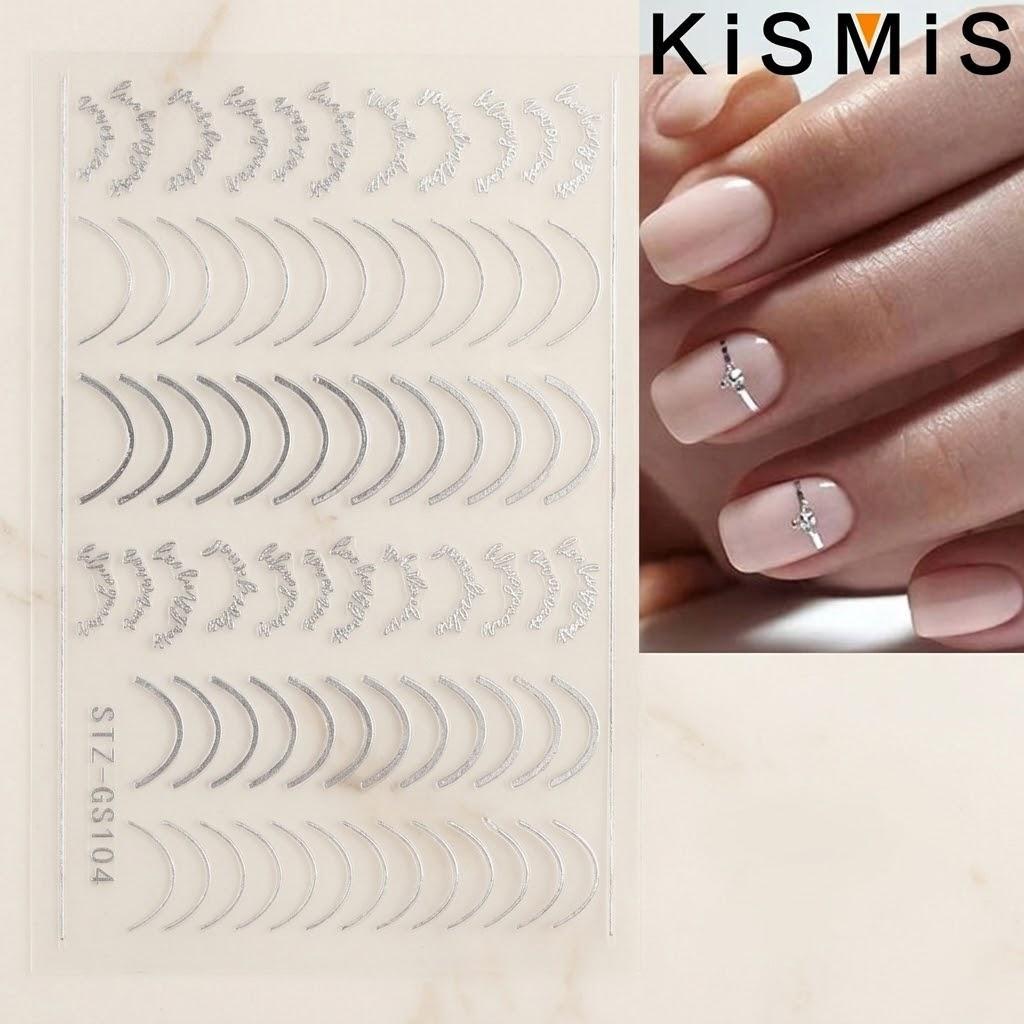3D Geometry Nail Stickers Stripes Moon Line Decals Manicure Gel Polish Art Tools Nail Design Accessories