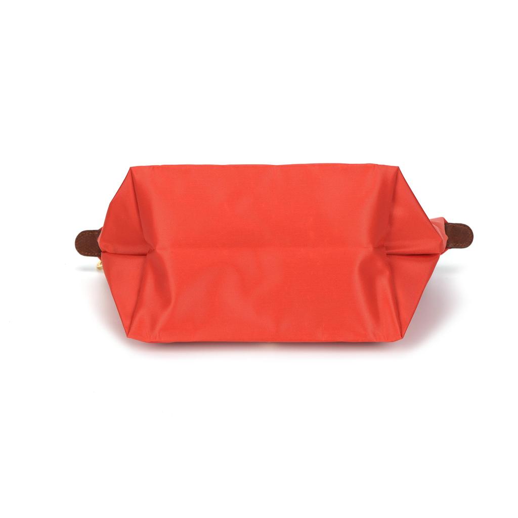 Longchamp Le Pliage Original Gold Button Printed Logo Recycled Canvas Dumpling Handbag Small Women Handbags Tomato-Red 1621089P94