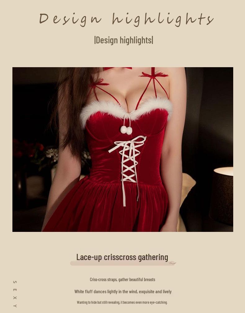 Christmas Bunny Girl Lingerie Costume Set for Nightclub Performance