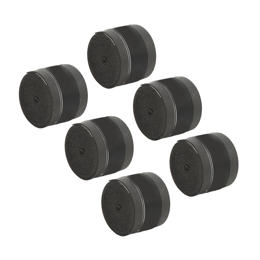 6Pcs Tennis Racket Grip Tape PU Frosted Anti Skid Sweat Absorption Badminton Racket Tape Sports