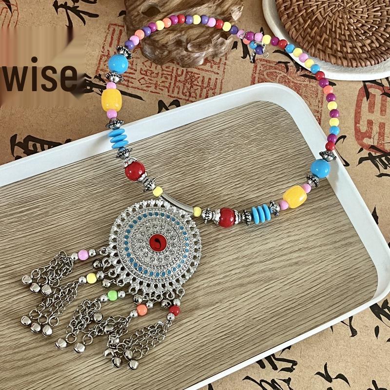 Bohemian Princess Tassel Forehead Pendant - Exotic Ethnic Style Hair Accessory