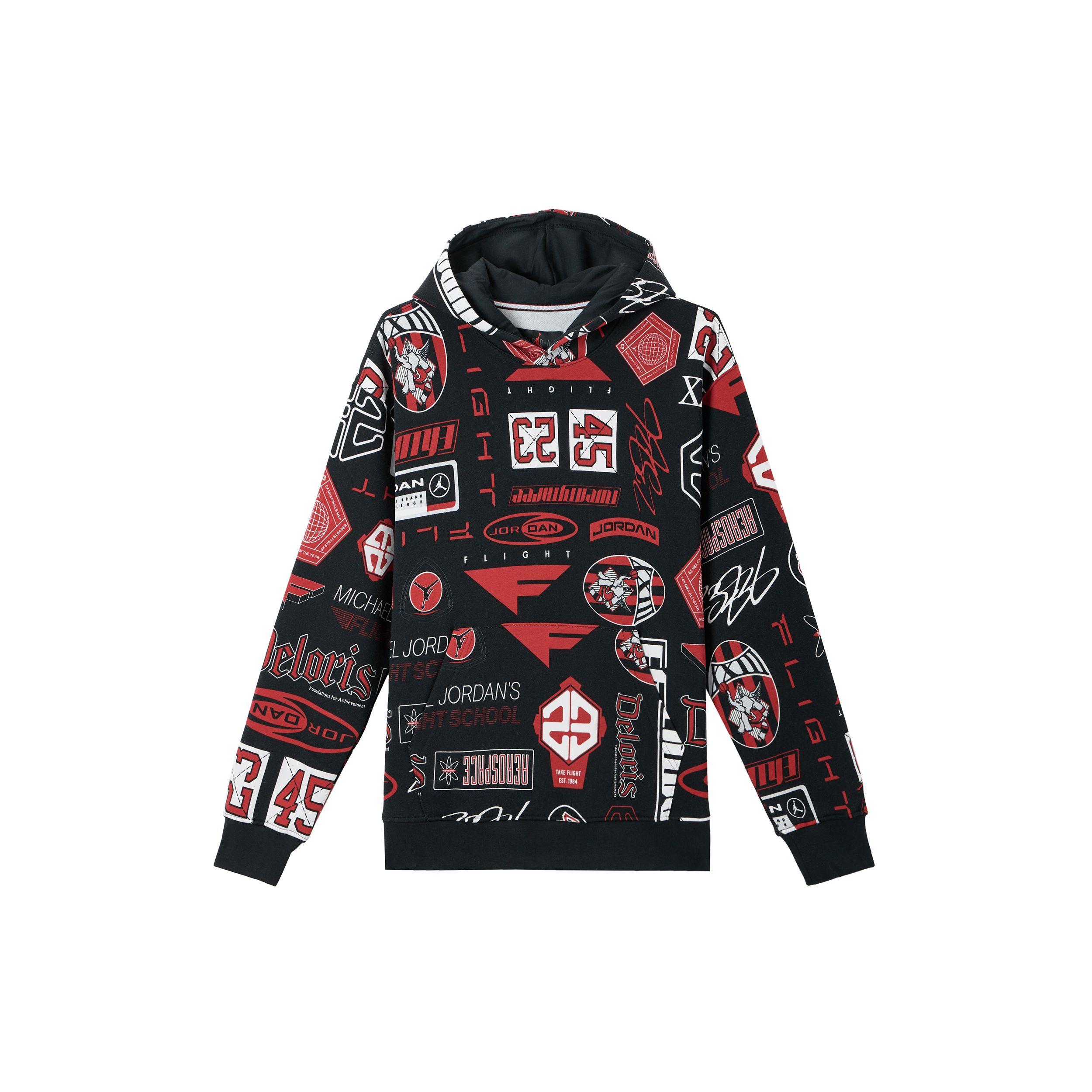 

Мужские толстовки Jordan Essentials Fleece с принтом Черный Кампус-Красный HM7255010 S