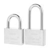 Blade-Shaped Stainless Steel Padlock, Square Head, 30mm, Ideal for Doors, Dorm Rooms, Cabinets, Long-Shank Anti-Theft Design.