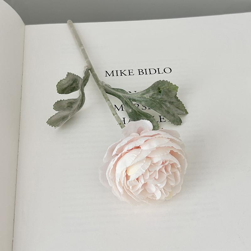 Artificial Silk Rose Flowers Elegant Peony Fake Flowers Plants Persian Ranunculus Bouquet Asian Buttercup Home Wedding Decor