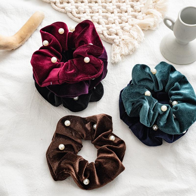 Bohemia Star Large Hair Rings Scrunchies Vintage Flocked Elastic Hairband Trendy Hair Ropes Headbands Hair Accessories For Women Headwear