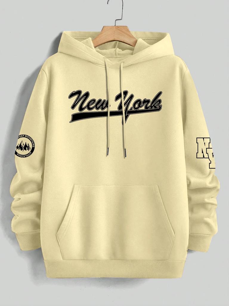 2025 Herren 2D Kapuzenpullover Neu Frühling-Sommer/Winter Solider Druck Kapuzen-T-Shirt Lockere Passform, Trendig und Vielseitig für Alle