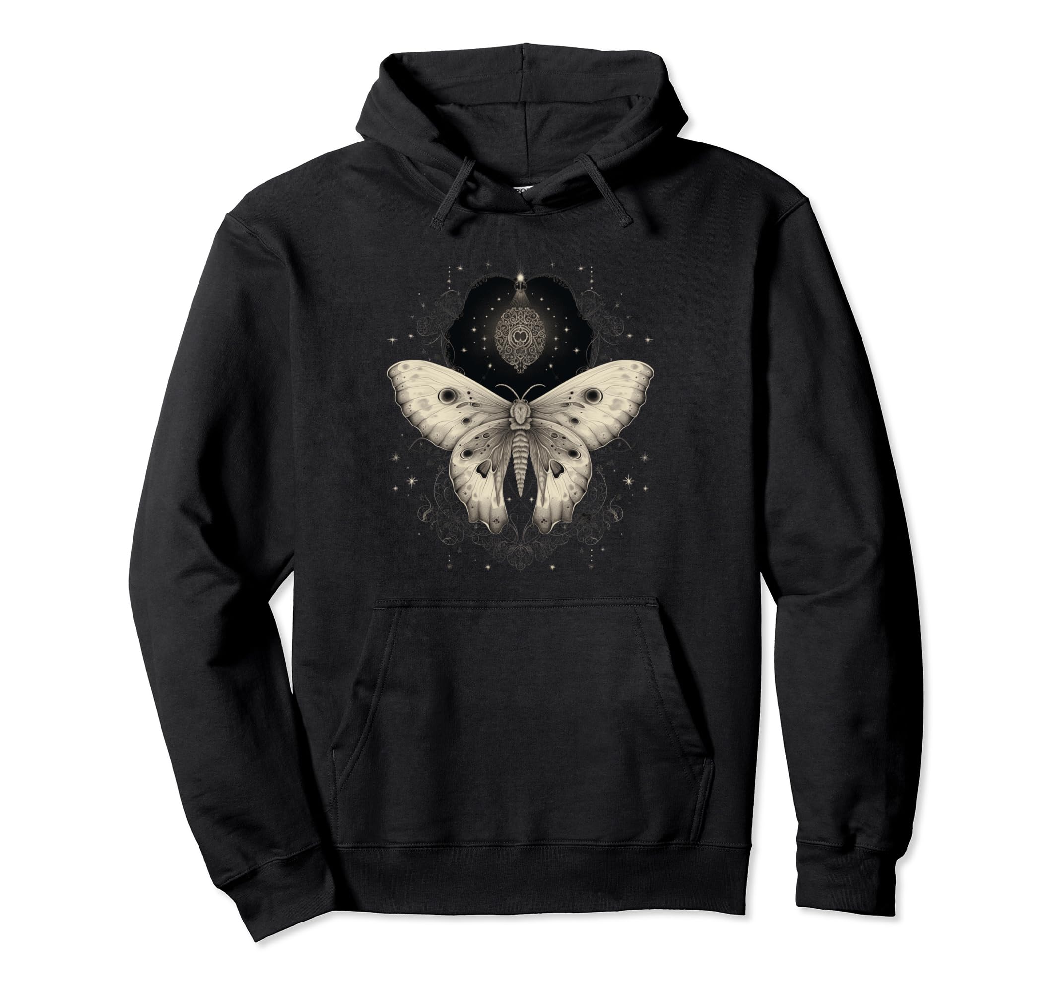 

Vintage Kotajecore Butterfly Moss with Flowers Hoodie чёрный