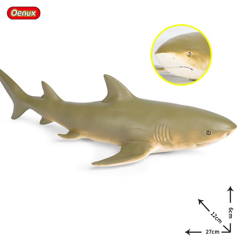 Oenux Ocean Animals Whale Shark Megalodon Crab Starfish Octopus Action Figures Soft Sea Life Model Educational Toy For Kids Gift
