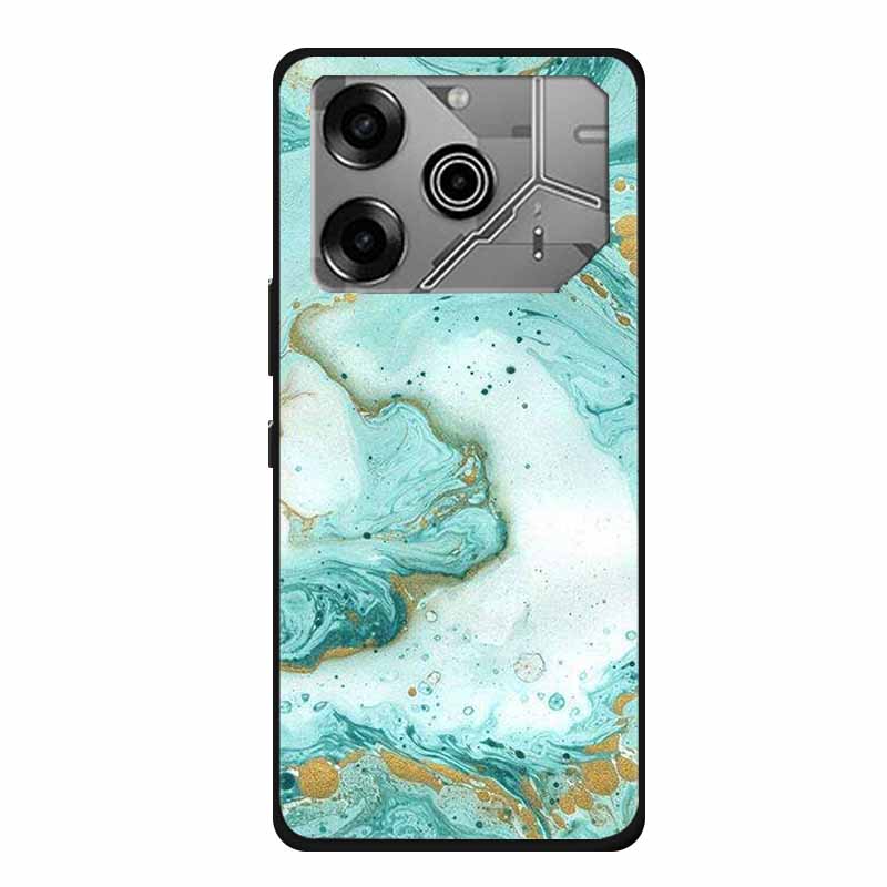 For Tecno Pova 6 Pro Case Marble TPU Silicone Soft Back Cover Phone Cases for Tecno Pova6Pro 5G LI9 Protector Mica Painted Coque