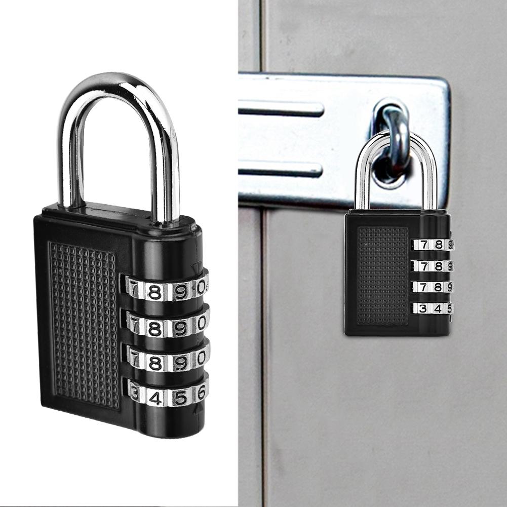 4-digit Combination Password Padlock Gym Drawer Padlock(Black)
