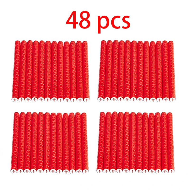 12/24/48PCS Bicycle Wheel Spokes Reflective Sticker Colorful Tube Warning Safety Light DIY Reflector Reflective Safety Kit