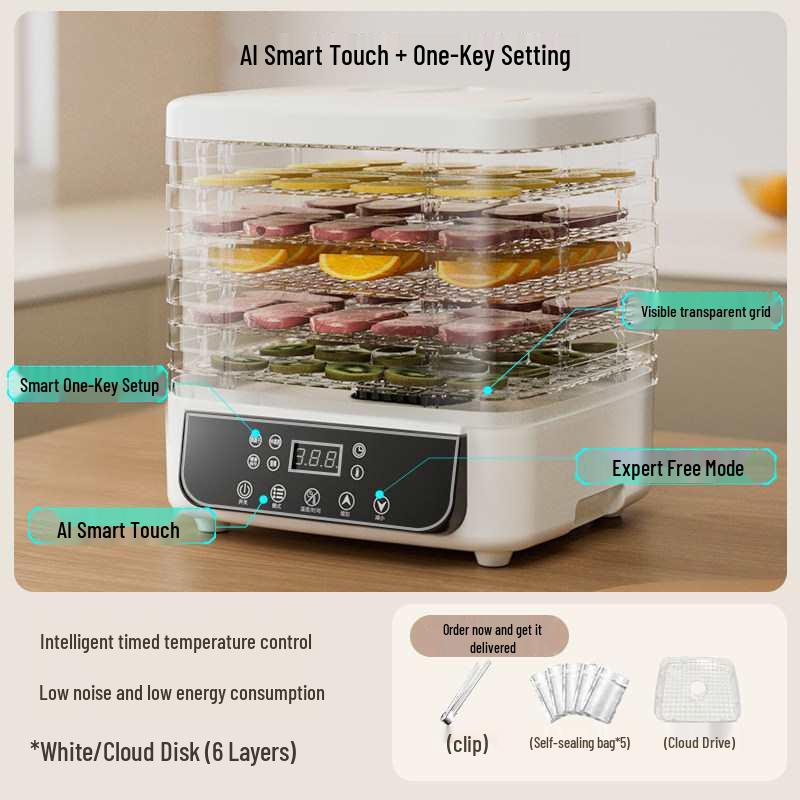 

Компактний дегідратор для фруктів, овочів, м яса та снеків