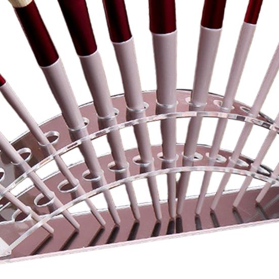 Acryl Make-Up Pinsel Halter Haar Essstäbchen Organizer Große Kapazität Transparent Gewölbte Acryl Display Stand Schreibtisch