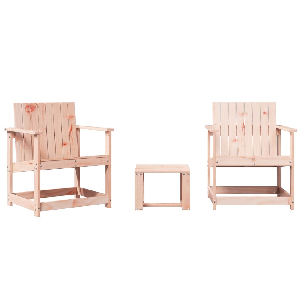 3 Piece Garden Lounge Set Solid Douglas Fir Wood