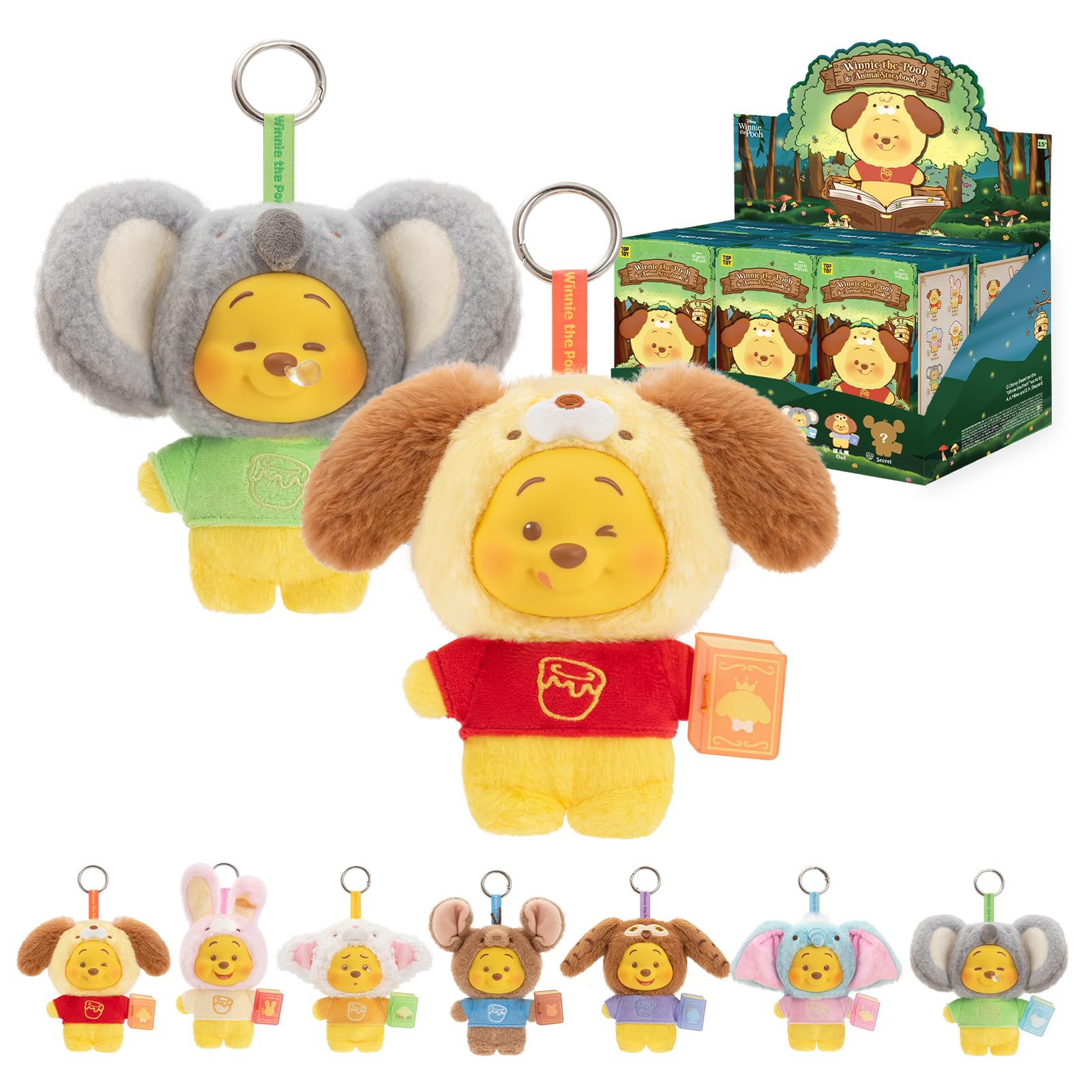 

ТОПОВАЯ ИГРУШКА Disney Винни-Пух Серия [Книга сказок про животных] Плюшевый кулон [Ассорти из 6 штук] Гачапон Сюрприз-бокс Фигурка Пластиковая модель Премиум Мягкий