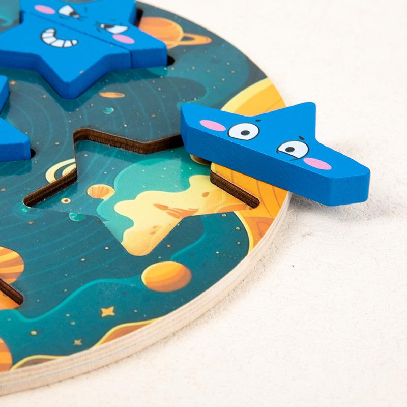 Children's Face-changing Rubik's Cube Building Block Expression Pairing Parent-child Interaction Battle Board Game Puzzle Wooden Toy