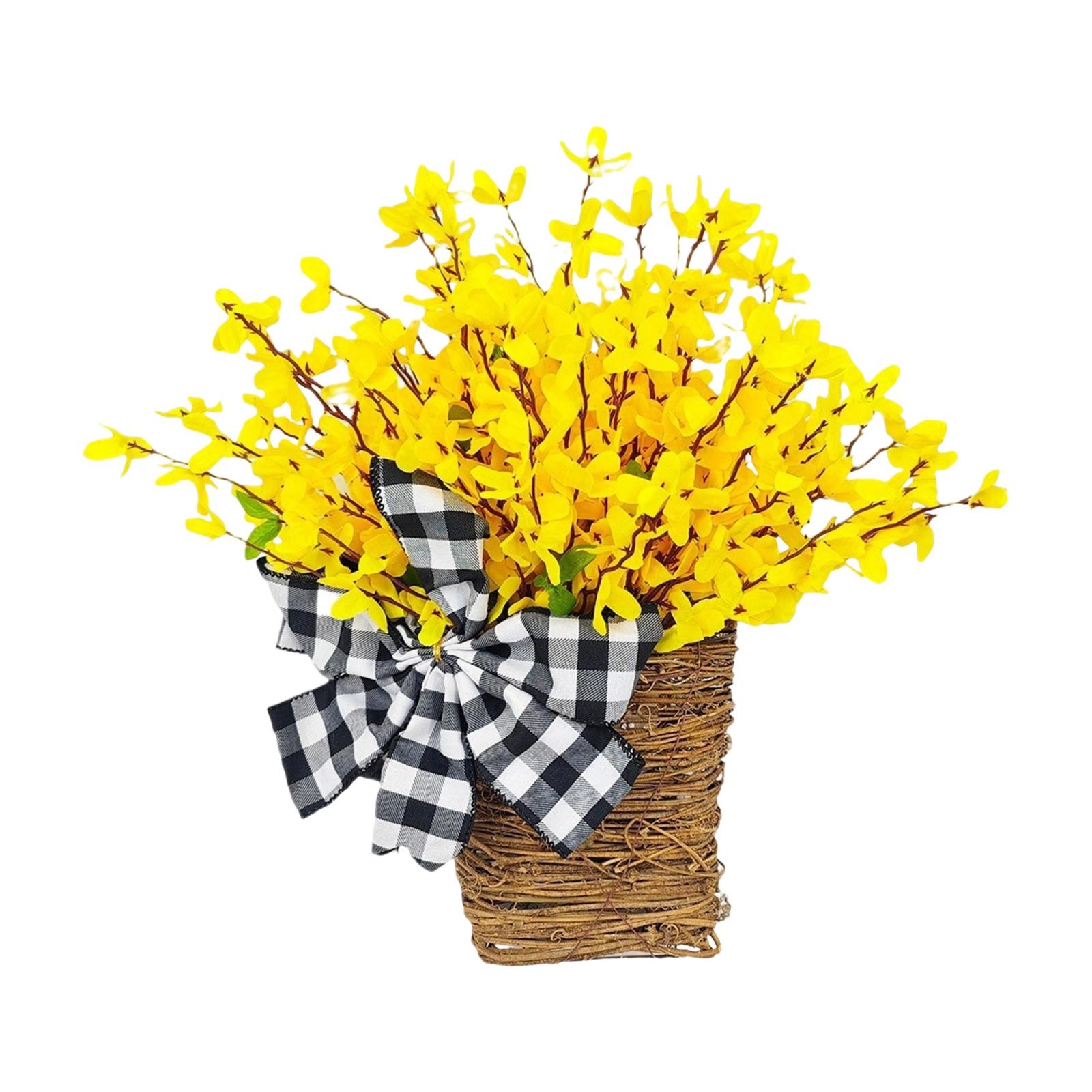 

Гирлянда-корзина из гортензий, имитация ротанговой корзины, корзина для двери, декоративная гирлянда для подвешивания на дверь One Size