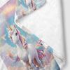 Unicorn Flannel Blanket with Custom Printing - European & American Design