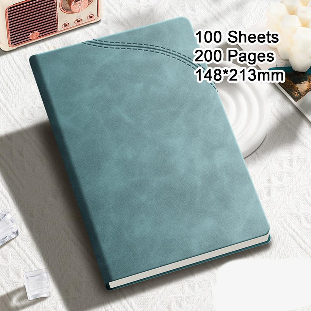 A5 Hardcover Student Notebook, Diary, Work Notepad, Business Meeting Record Book, Subject Notes, Handbook, 100 sheets 200 pages