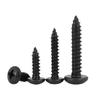 Black Stainless Steel Round Head Self-Tapping Screws M1.2-M6