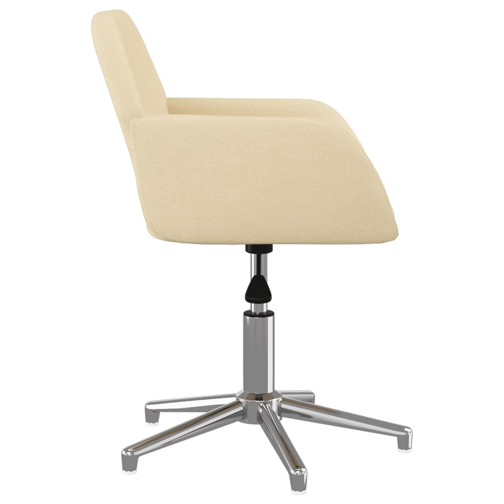 Dining Room Chairs 2 Pcs Swivel Cream Fabric