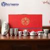 Su's Heritage Ink Dragon 15-Piece Ceramic Kung Fu Tea Set