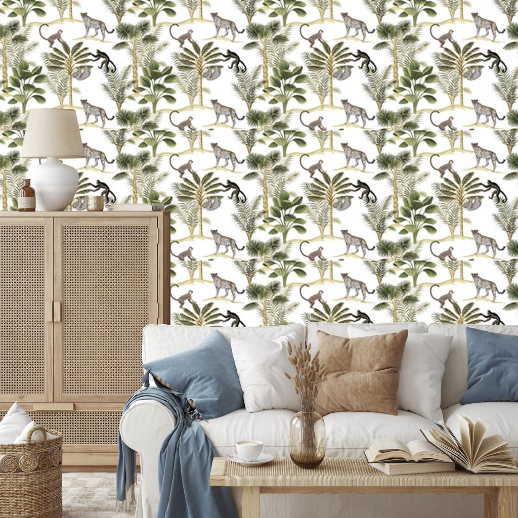 Savannah Animals Wallpaper for Living Room and Bedroom 50x1000