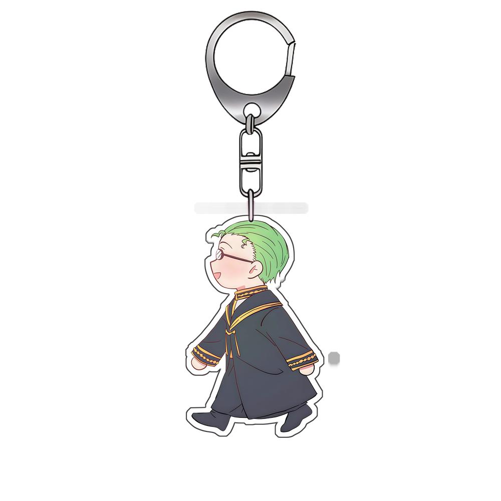 

Q Versiorunning Style Acrylic Keychain for Frieren: Beyond Journey s End Heiter Frieren Stark Fern Backpack Decoration Fan Gift -1 PCS