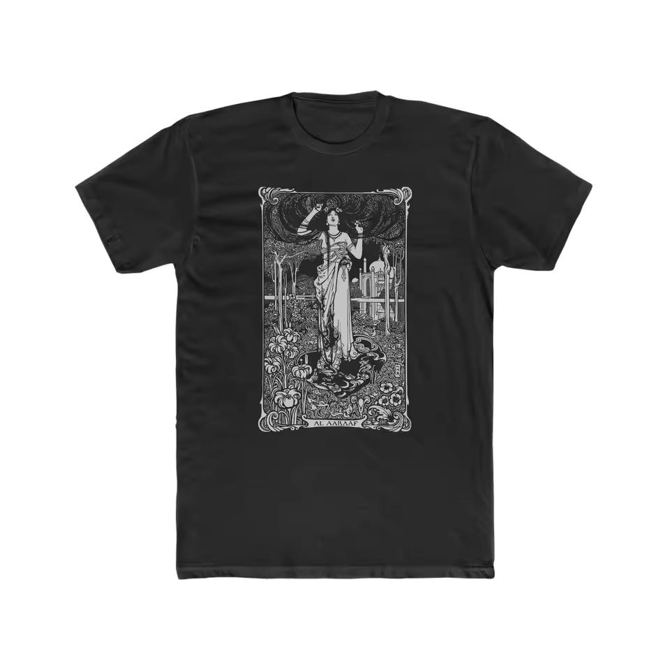 Al Aaraaf - Edgar Allen Poe - W. Heath Robinson Illustration - Gothic Unisex T-shirt Comfortable Soft Fanshionable Men Tee