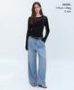 MUSINSA STANDARD WOMAN Women'S Linen Blend Ribbed Sheer Knit [Black]