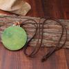 Leather Chain Wooden Pendant Necklace Boho Clothing Pendant Vintage Necklace  for Women Men