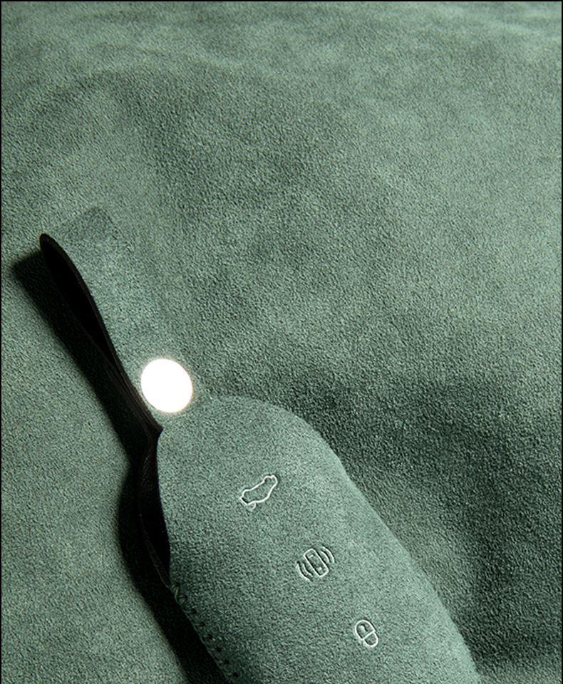 High-End Suede Key Case for Hongqi H5 HS5 H6 HS7 ESH3 ESH9 Models (2023/2024)
