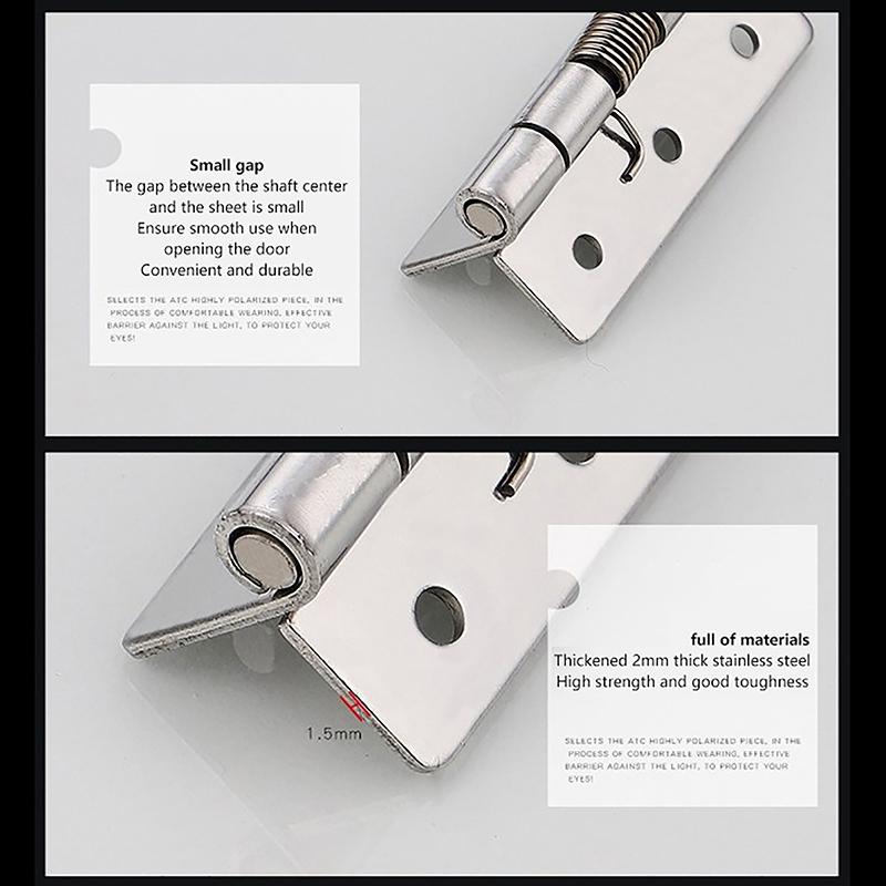 Stainless Steel 1/1.5/2/2.5/3-Inch Automatic Spring Hinge Cabinet Door Wardrobe Hardware And Furniture Fittings Mini Micro Hinge