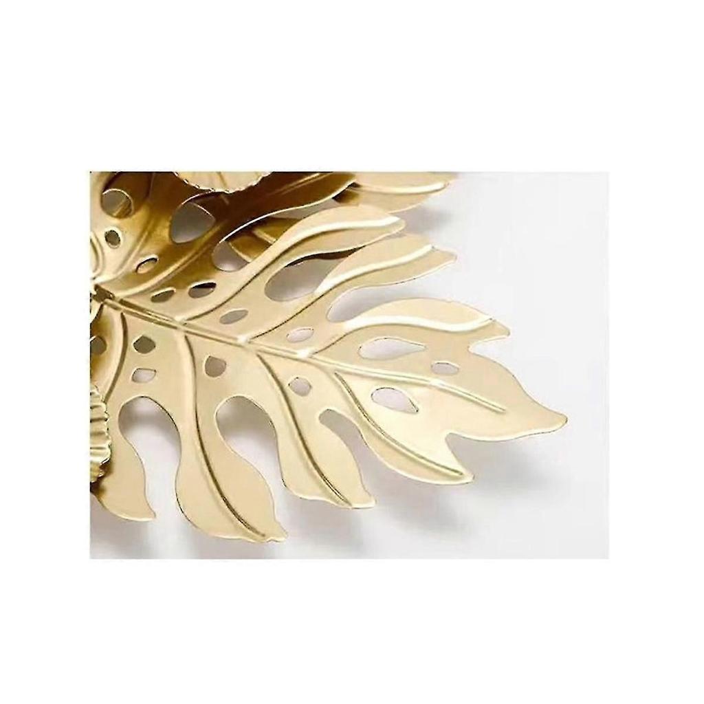 Leaves Metal Wall Decor Wall Sculpture Decor Luxury Iron Hanging Artwork for Anniversary Living Roo