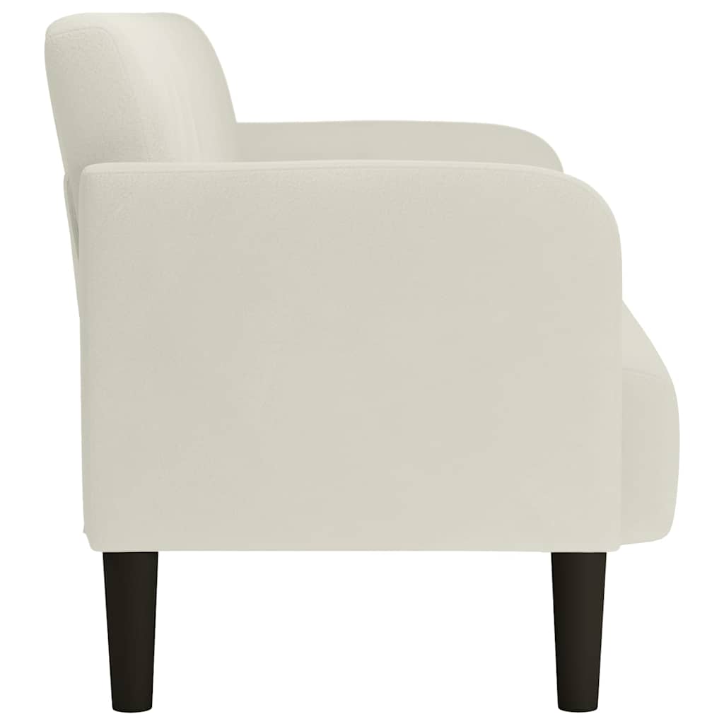 Two Seater Cream Sofa 109 Cm Velvet