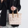 Printed bucket bag women's new autumn and winter niche handbag vegetable basket versatile commuter shoulder messenger bag