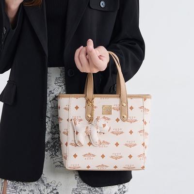 Bedrukte bucket bag dames nieuwe herfst- en winter niche handtas groentemand veelzijdige commuter schouder messenger bag